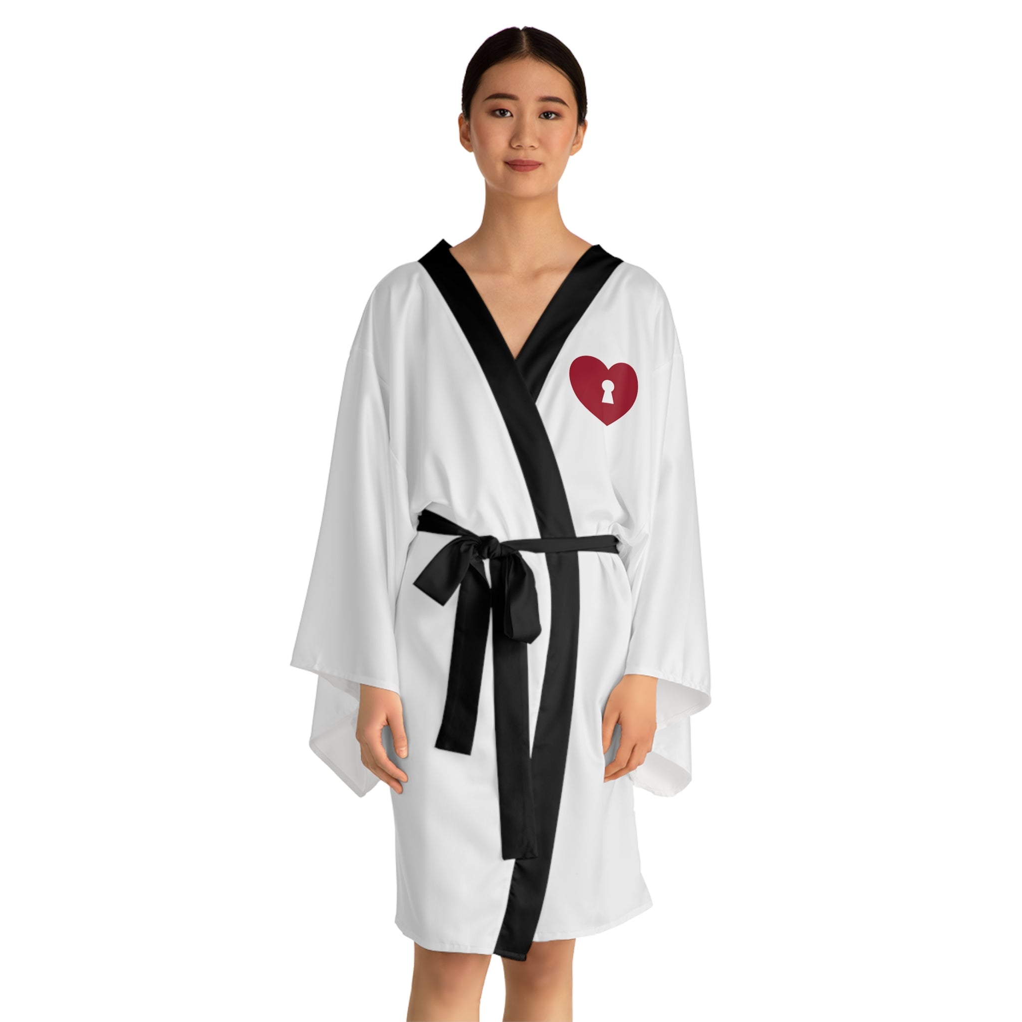 Pandora's Heart Key Kimono Robe - Long Sleeve Lounge Robe