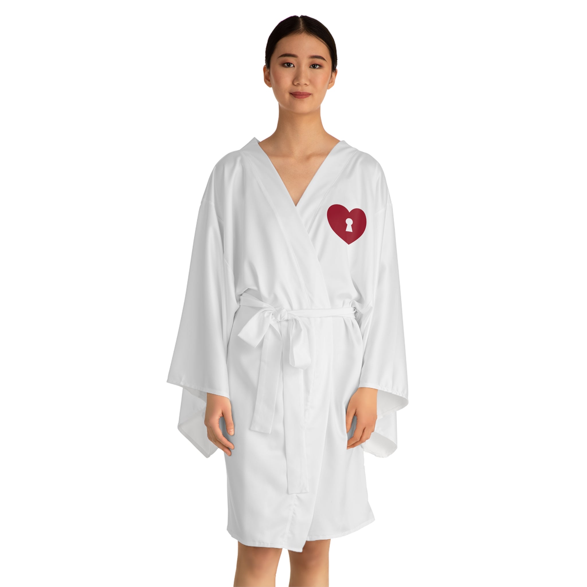 Pandora's Heart Key Kimono Robe - Long Sleeve Lounge Robe