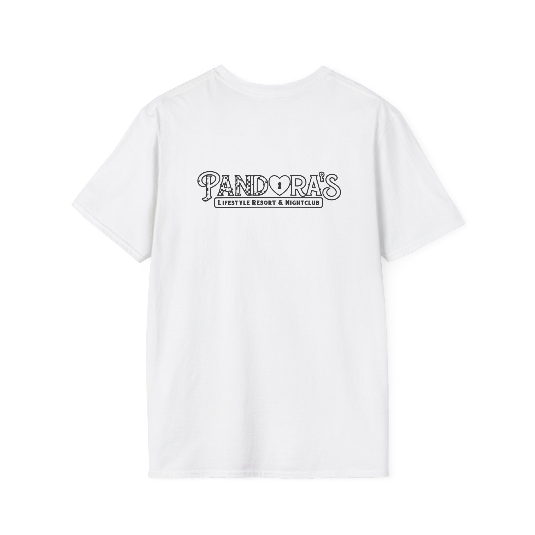 Pandora's Heart T-Shirt — Small Chest Lock Heart & Back Logo Tee