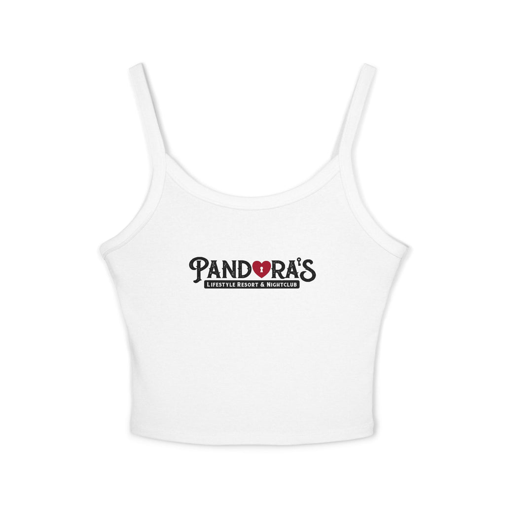 Pandora’s Heart Logo Crop Tank Top — Women’s Spaghetti Strap Casual Top