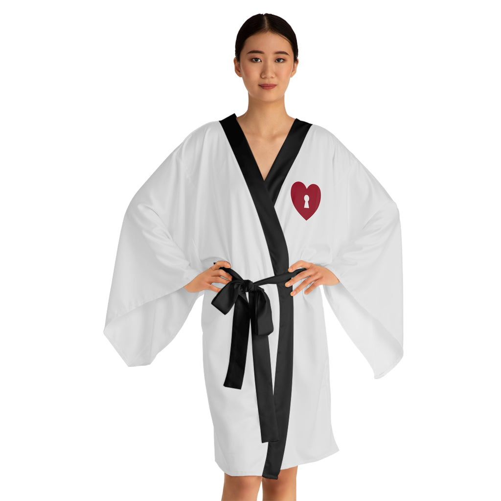 Pandora's Heart Key Kimono Robe - Long Sleeve Lounge Robe